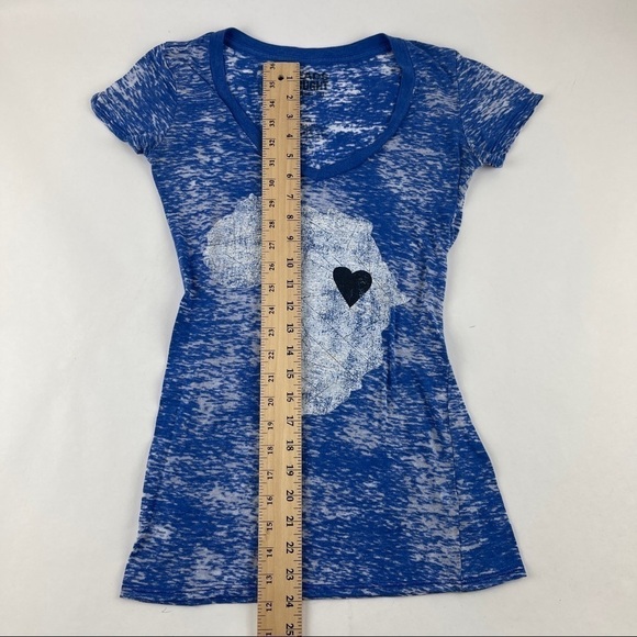 Threads 4 Though Tshirt Womens Small Blue Vneck Lightweight Africa Cap Sleeve - Picture 4 of 7